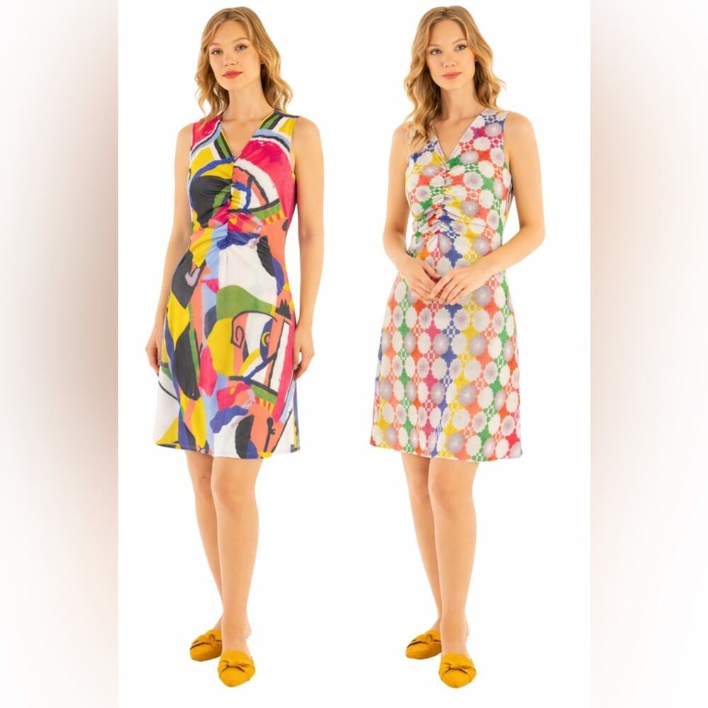 Isle by Melis Kozan Reversible Sleeveless Dress In Panther Size XS - NWT